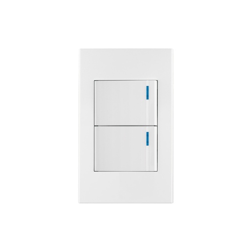 [T45595] Placa armada 2 interruptores, 1.5 módulos, Española, blanco - Pag 528