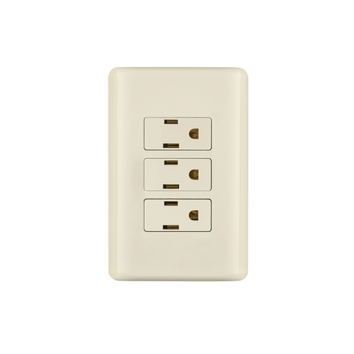 [T26636] Placa armada 3 contactos aterrizados, marfil, Volteck - Pag 540