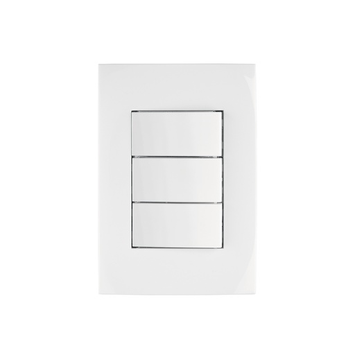 [T46496] Placa armada 3 interruptores sencillos, línea Oslo, blanco - Pag 525