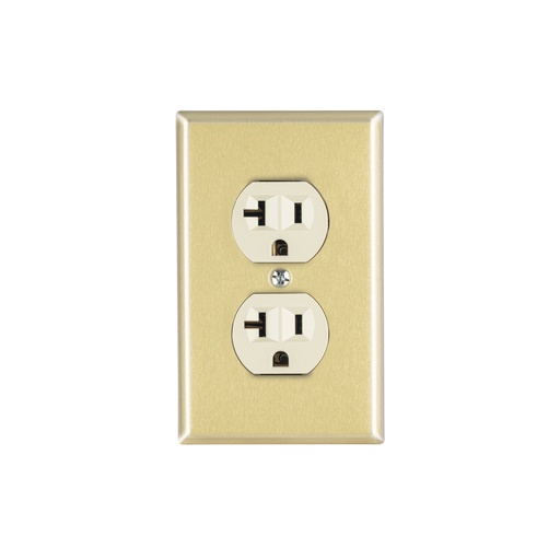 [T48496] Placa armada contacto dúplex,2 polos,línea Standard, alumini - Pag 537