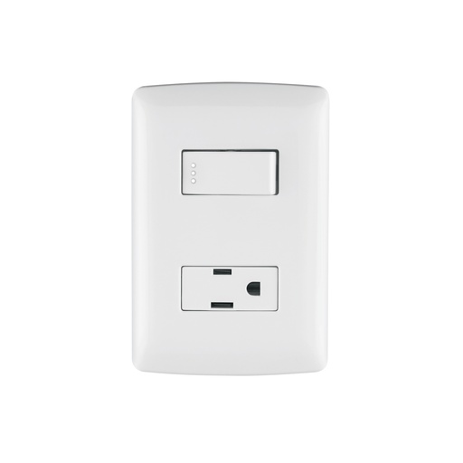 [T46455] Placa armada contacto e interruptor, blanco, línea Italiana - Pag 521