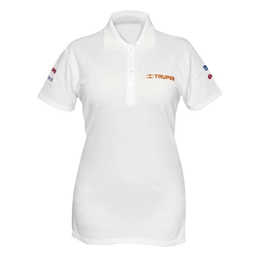 [T60467] Playera tipo polo blanca, para dama, talla M, Truper