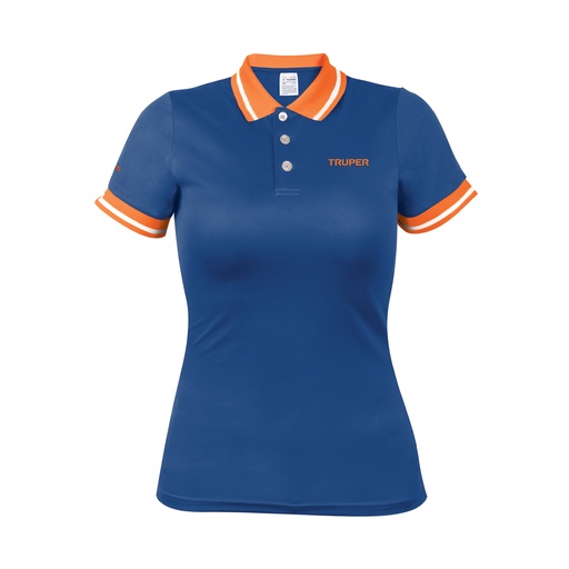 [T69970] Playera tipo polo dry fit azul, para dama, talla CH, Truper - Pag 503