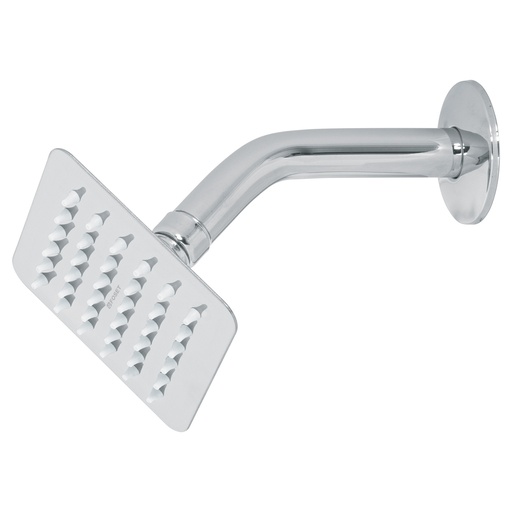 [T47734] Regadera cuadrada 4', acero inox, con brazo, cromo, Túbig - Pag 642