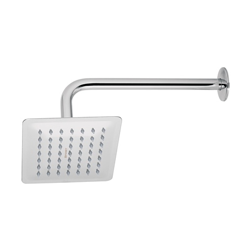 [T47736] Regadera cuadrada 6', acero inox, con brazo, cromo, Túbig - Pag 642