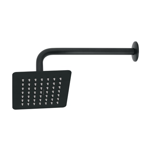[T47748] Regadera cuadrada 6', acero inox, con brazo, negro, Túbig - Pag 642