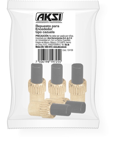 [A124109] Repuestos para encencedor tipo casuela (bolsa con 5 pzs)