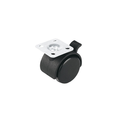 [A119327] Rodaja Nylon Tipo Yoyo Placa Movil con Freno 1 1/2"
