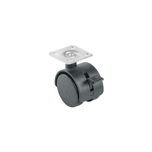 [T44388] Rodaja tipo yoyo de 40 mm con placa, con freno, Fiero - Pag 752