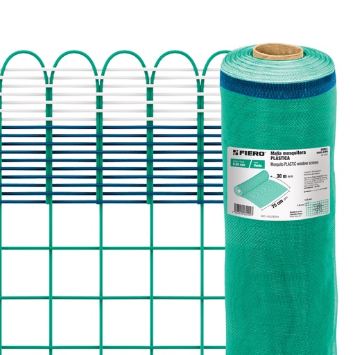 [T44951] Rollo de 30 m x 0.75 m de malla mosquitera plástica verde - Pag 746