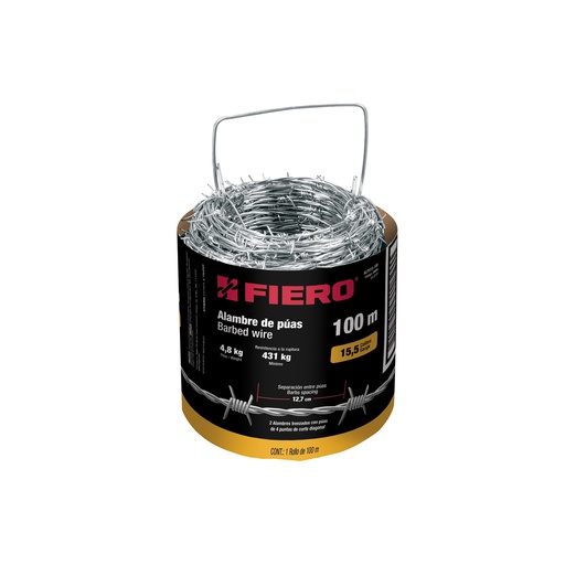 [T44884] Rollo de alambre de púas de 100 m calibre 15.5, Fiero - Pag 745