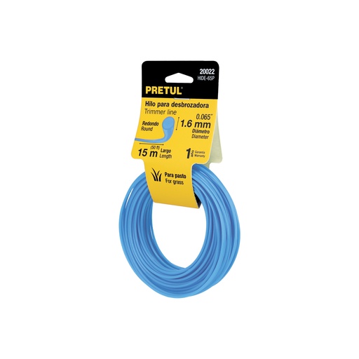 [T20022] Rollo de hilo para desbrozadora, 1.6 mm x 15 m, Pretul - Pag 355