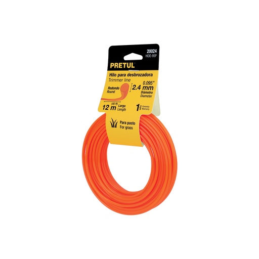 [T20024] Rollo de hilo para desbrozadora, 2.4 mm x 12 m, Pretul - Pag 355