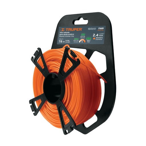 [T17609] Rollo de hilo para desbrozadora, 2.4 mm x 78 m, Truper - Pag 355