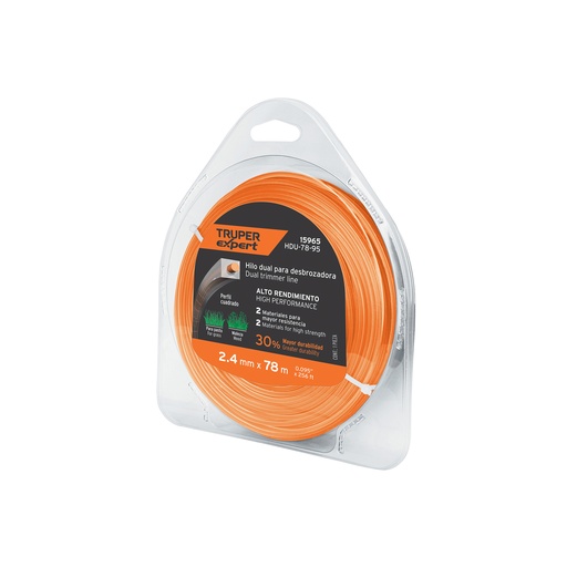 [T15965] Rollo de hilo para desbrozadora, 2.4 mm x 78m, Truper Expert - Pag 355