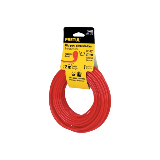 [T20025] Rollo de hilo para desbrozadora, 2.7 mm x 12 m, Pretul - Pag 355