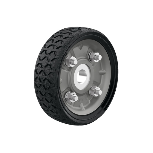 [T45476] Rueda de hule sólido 4-1/2' para diablo, un balero, Pretul - Pag 177
