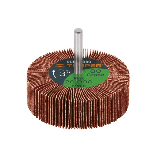 [T13042] Rueda flap de 3', grano 80, Truper - Pag 253