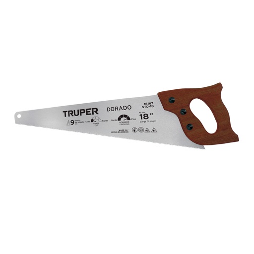 [T18167] Serrucho 18' Dorado, 9 DPP, Truper - Pag 467