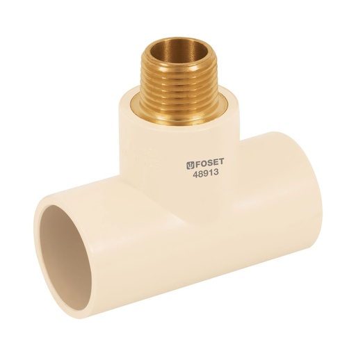 [T48913] Tee reducida macho de CPVC 1' x 1' x 1/2' inserto latón - Pag 700