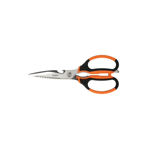 [T100449] Tijera 8' multiusos de acero inoxidable p/cocina, mango TPR - Pag 487
