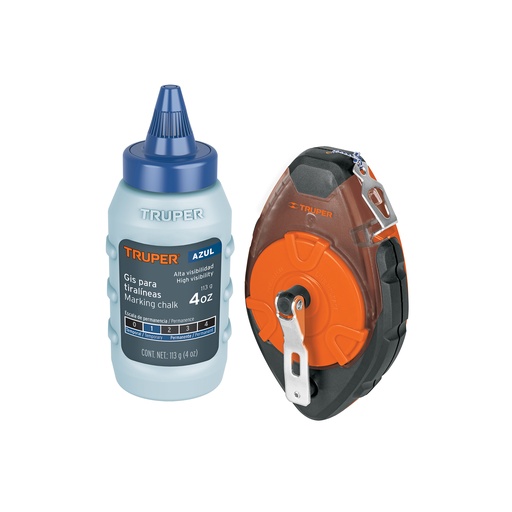 [T18575] Tiralíneas profesional 30m (100 ft) plástico con gis, Truper - Pag 496