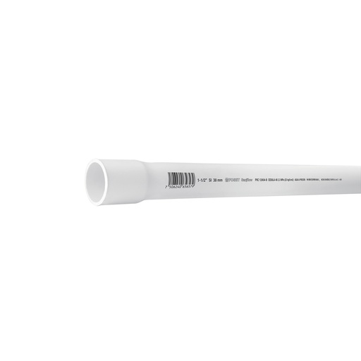[T45521] Tubo de 1-1/2' de PVC hidráulico cédula 40, de 3 m, Foset - Pag 696