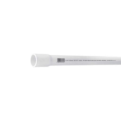[T45520] Tubo de 1-1/4' de PVC hidráulico cédula 40, de 3 m, Foset - Pag 696