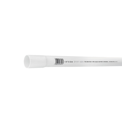 [T40084] Tubo de 3 m de PVC de 1-1/4' hidráulico RD 26, Foset - Pag 696