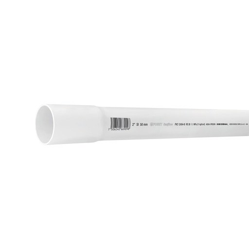 [T40086] Tubo de 3 m de PVC de 2' hidráulico RD 26, Foset - Pag 696