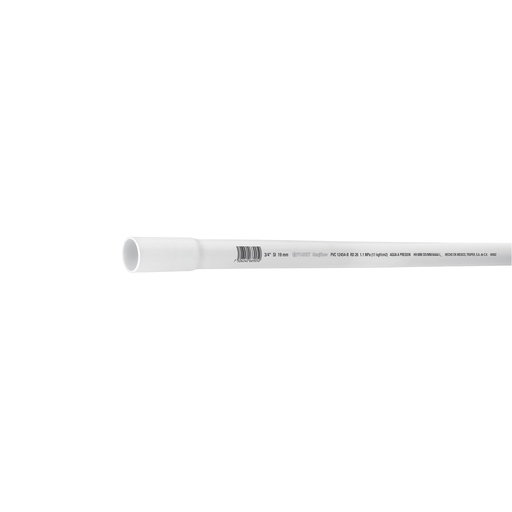 [T40082] Tubo de 3 m de PVC de 3/4' hidráulico RD 26, Foset - Pag 696