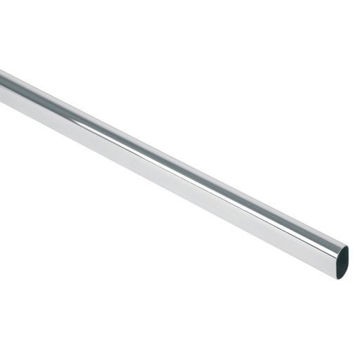 [T48977] Tubo ovalado para clóset, 3.0 m, acero cromado, Hermex - Pag 792