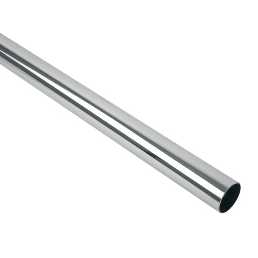 [T48974] Tubo redondo para clóset, 3.0 m, acero cromado, Hermex - Pag 792